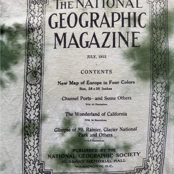 National Geographic Long Sleeve Green Tie dye T Shirt Men’s XL Marble Acid - Picture 13 of 15